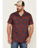 Pendleton Men's Hula Girl Tropical Print Short Sleeve Button Down Western Shirt , Red, hi-res