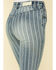 Rock & Roll Denim Women's High Rise Stripe Trouser, Blue, hi-res