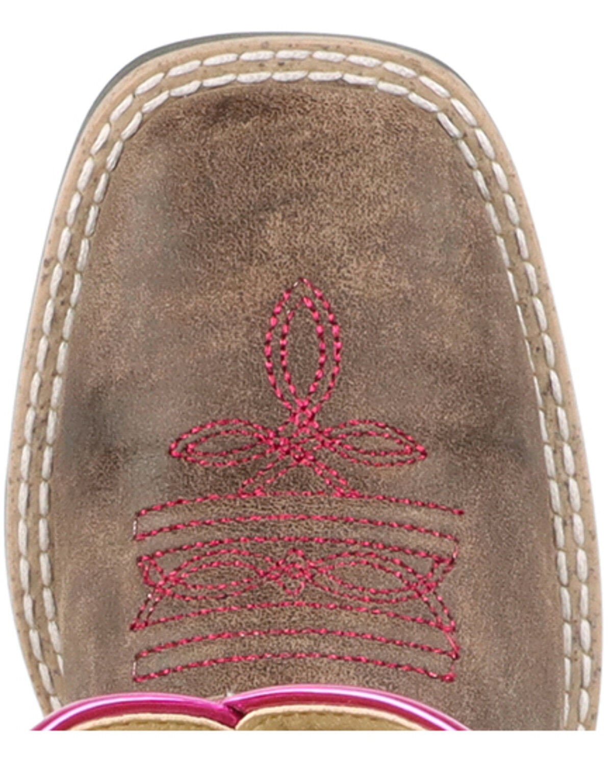 Image #6 - Smoky Mountain Little Girls' Willow Western Boots - Broad Square Toe, Brown, hi-res