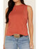 Image #3 - RANK 45® Women's Athletic Mesh Tank Top, Brick Red, hi-res