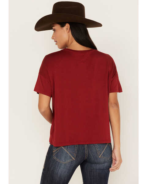 Image #4 - Ariat Women's Cowgirl Canyon Southwestern Graphic Tee, Rust Copper, hi-res
