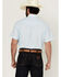Image #4 - Rodeo Clothing Men's Tonal Satin Striped Short Sleeve Pearl Snap Western Shirt, Blue, hi-res