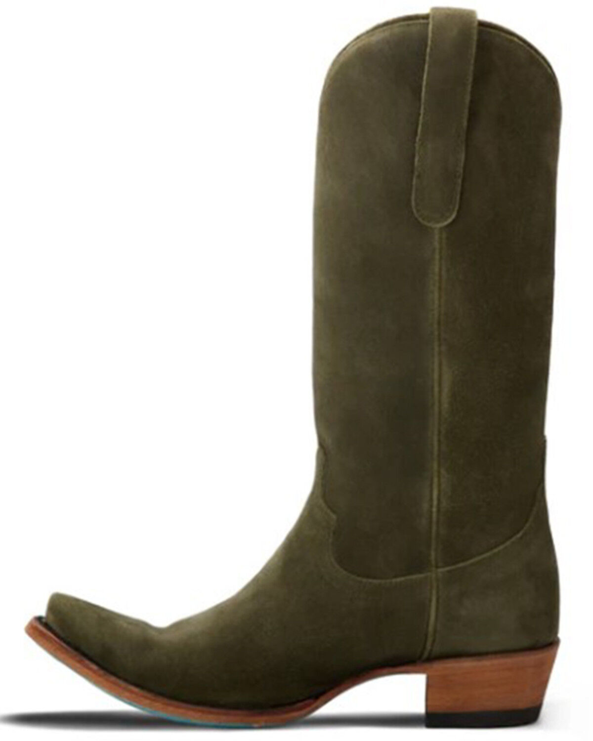 Image #3 - Lane Women's Emma Jane Suede Tall Western Boots - Snip Toe, Olive, hi-res