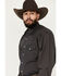 Image #2 - Resistol Men's Colby Long Sleeve Button-Down Western Shirt , Dark Blue, hi-res