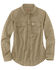 Carhartt Women's Rugged Flex Long Sleeve Shirt, Beige/khaki, hi-res