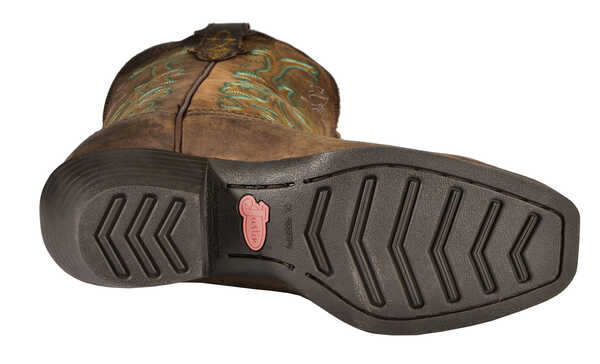 Image #5 - Justin Women's Stampede Durant Western Boots - Square Toe, Sorrel, hi-res