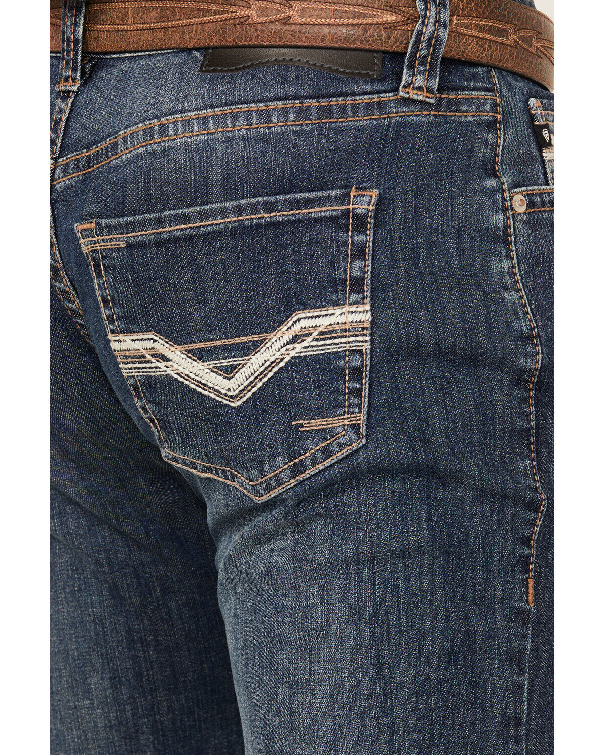 Image #4 - Rock & Roll Denim Men's Medium Wash Pistol Reflex Straight Stretch Denim Jeans, Medium Wash, hi-res