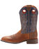 Ariat Men's Sidebet Western Performance Boots - Broad Square Toe , Brown, hi-res