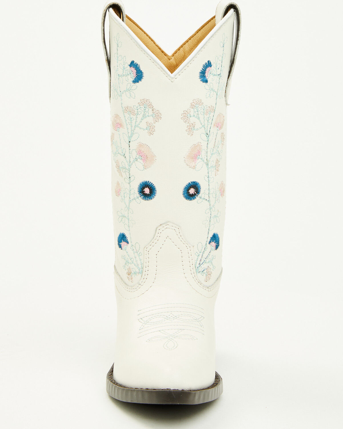 Image #4 - Shyanne Girls' Fleur Western Boots - Round Toe, White, hi-res