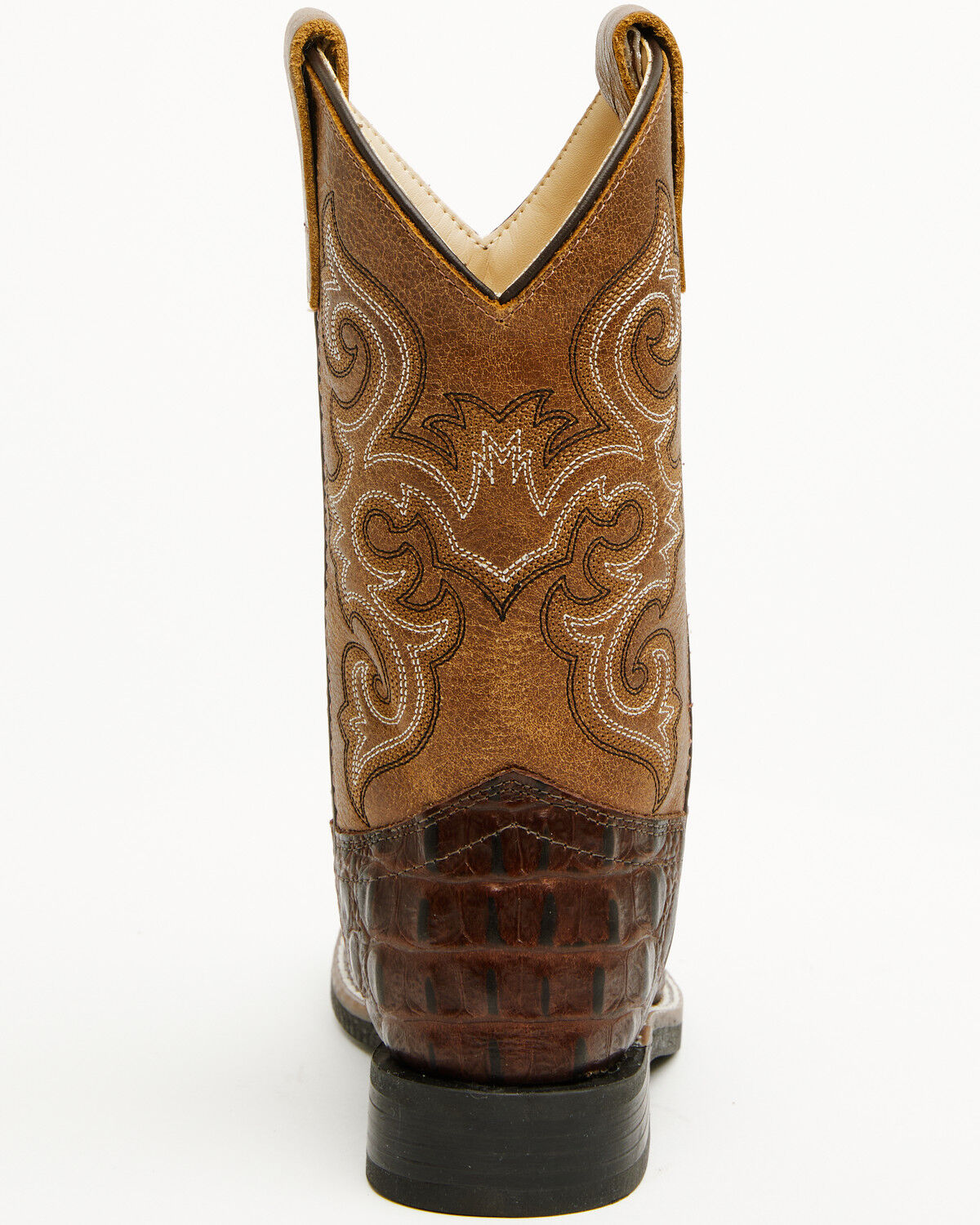 Image #5 - Cody James Boys' Dale Crocodile Print Western Boots - Broad Square Toe, Chocolate, hi-res
