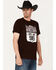 Image #2 - Cinch Men's Camp Yee-Haw Route 96 Sign Graphic T-Shirt , Burgundy, hi-res