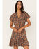 Image #2 - Idyllwind Women's Feeling Good Paisley Print Button-Front Dress, Dark Blue, hi-res