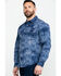Image #3 - Rock & Roll Denim Men's Spray Washed Satin Plaid Long Sleeve Western Shirt, Blue, hi-res