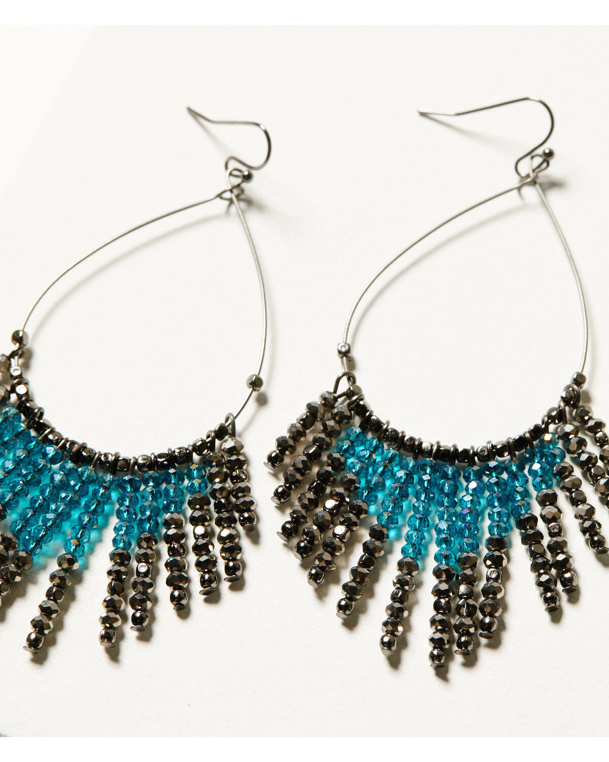 Image #2 - Shyanne Women's Enchanted Forest Cascading Beaded Fringe Earrings, Pewter, hi-res
