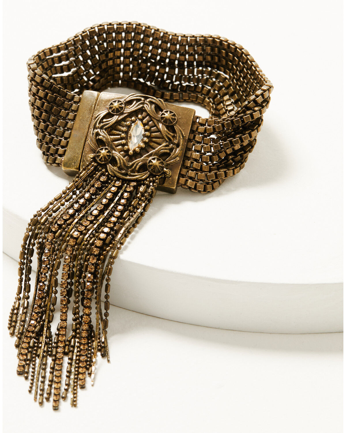 Image #1 - Wonderwest Women's Iman Fringe Bracelet, Gold, hi-res