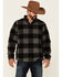 Image #1 - Wrangler Men's Charcoal Large Plaid 1/4 Zip Sherpa Pullover , , hi-res