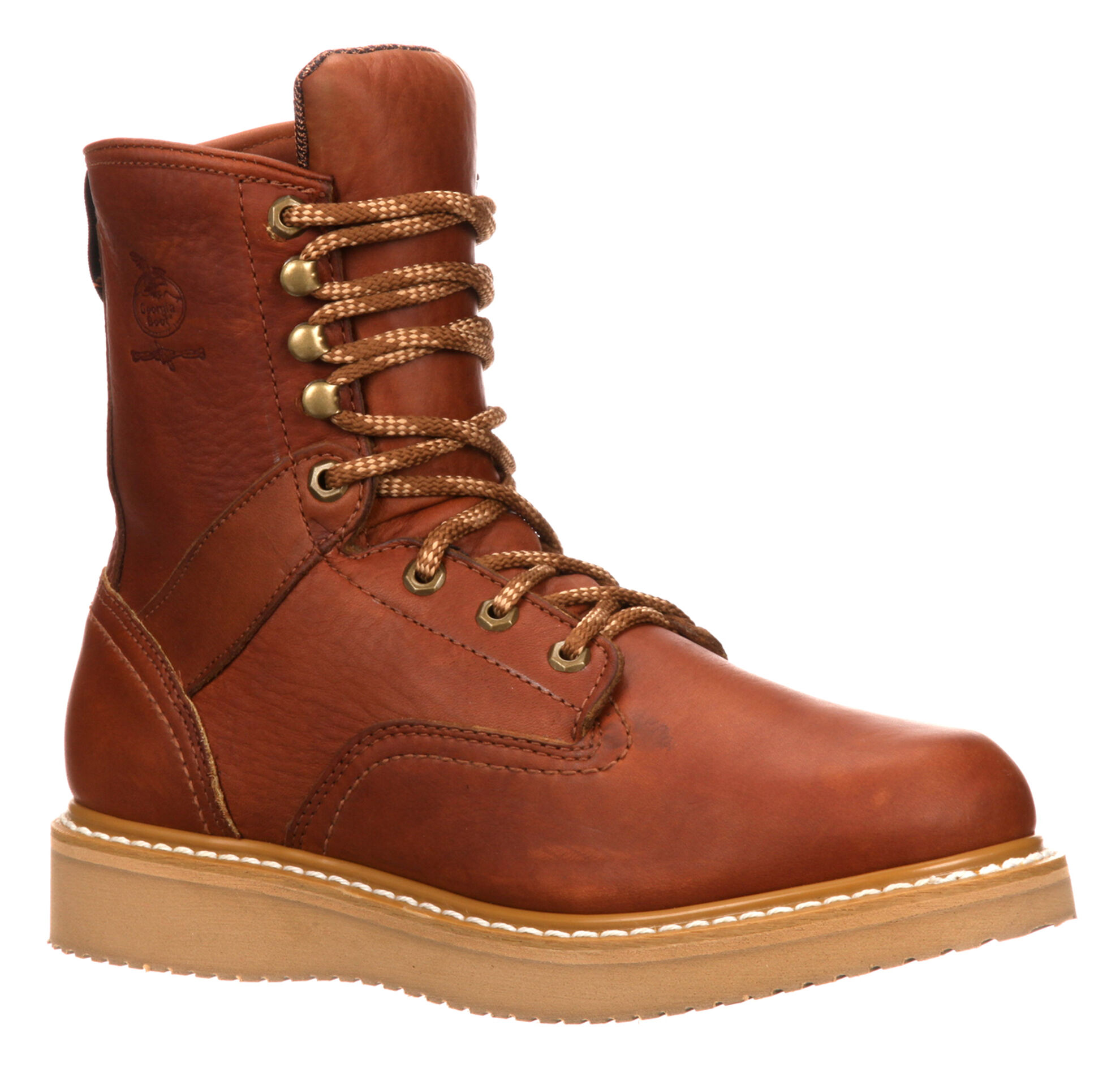 Image #1 - Georgia Boot Men's Wedge Work Boots - Steel Toe, Brown, hi-res