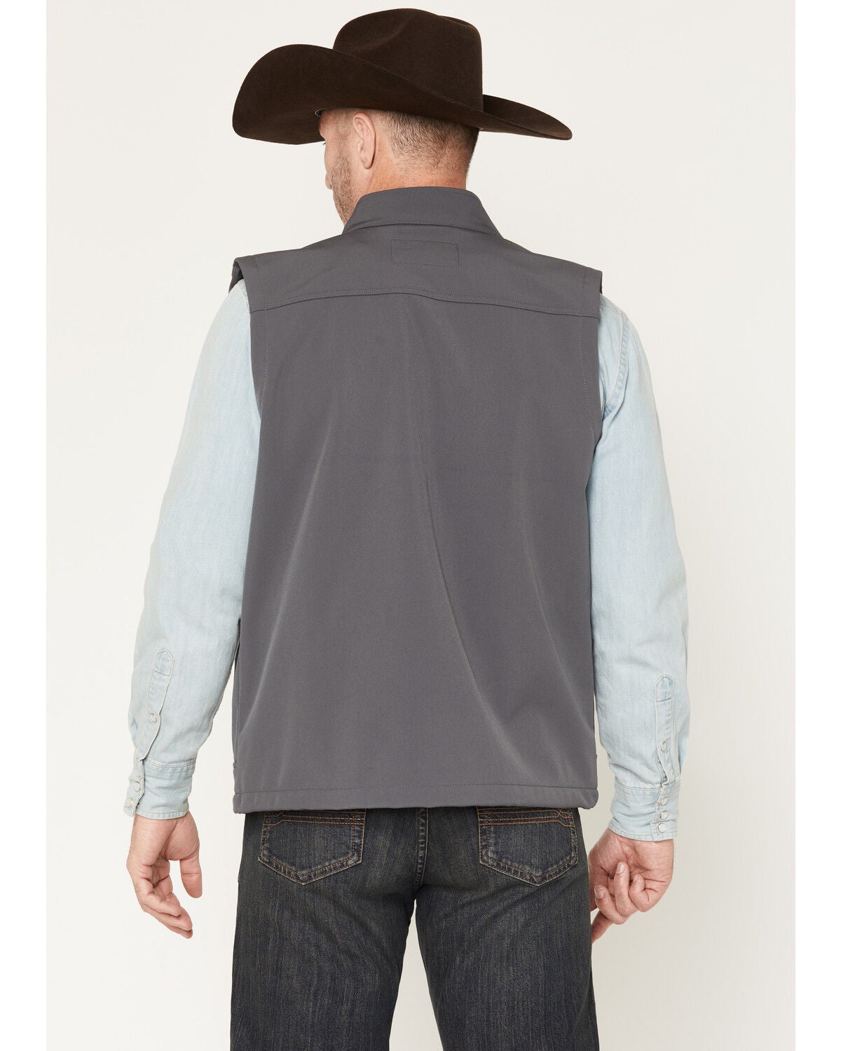 Image #4 - Cody James Men's Estacado Solid Concealed Carry Softshell Vest, Charcoal, hi-res