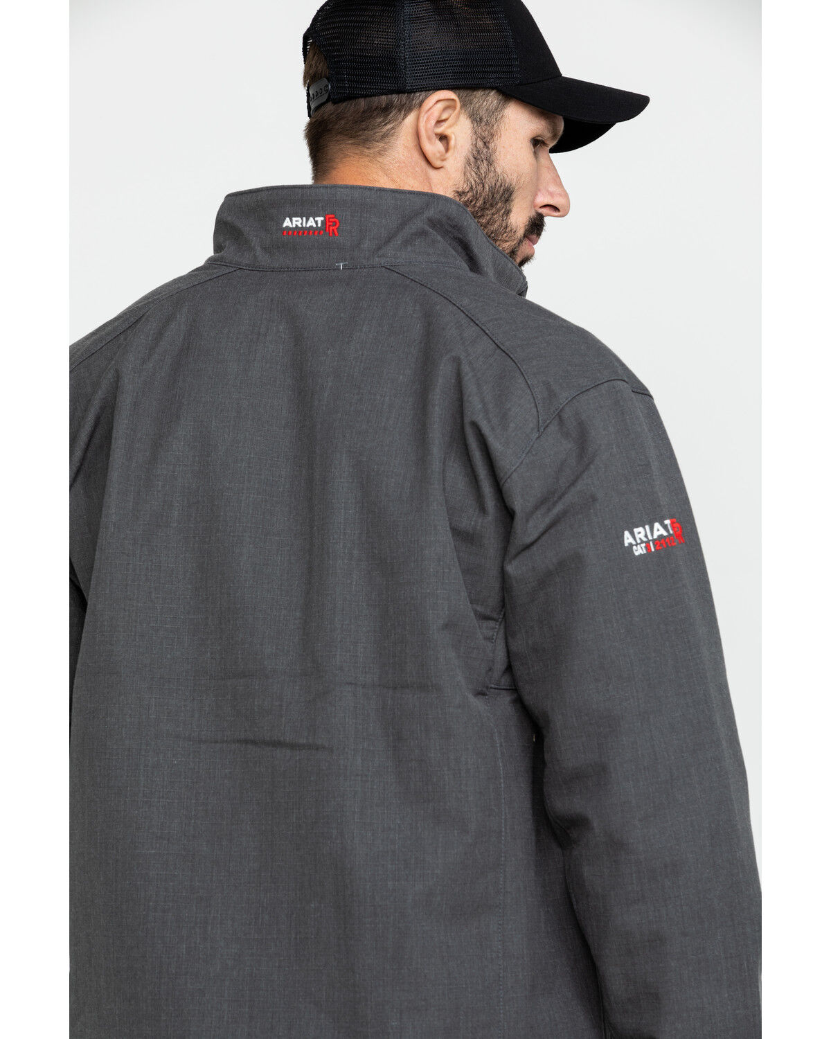 Image #2 - Ariat Men's FR Team Logo Work Jacket - Big, Grey, hi-res