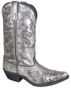 Smoky Mountain Women's Harlow Western Boots - Snip Toe, Silver, hi-res