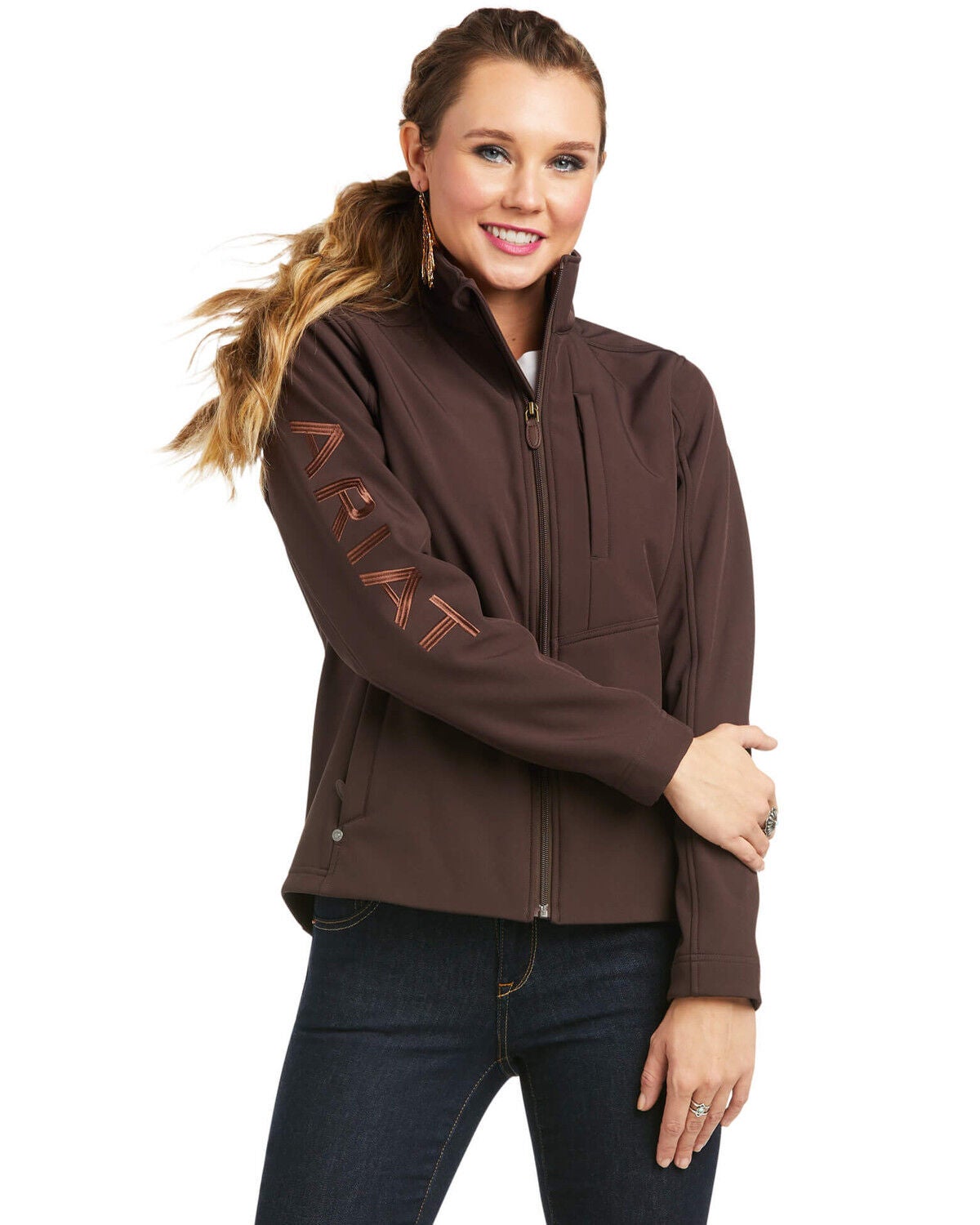 ariat burgundy softshell jacket