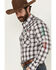 Image #2 - Wrangler Men's Plaid Print Logo Long Sleeve Snap Western Shirt - Tall, Black, hi-res