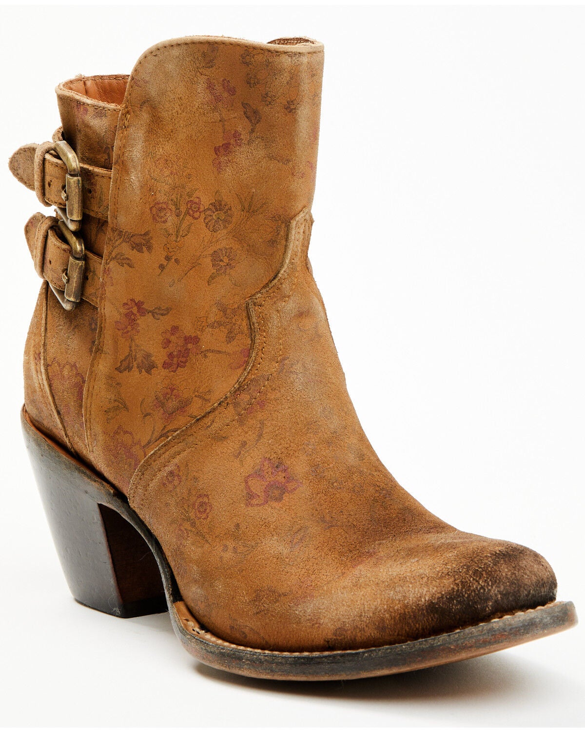 Lucchese Women's Handmade 1883 Catalina Booties - Round Toe, Brown, hi-res