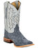 Image #1 - Tony Lama Men's Carlos Exotic Ostrich Western Boots - Broad Square Toe, Navy, hi-res