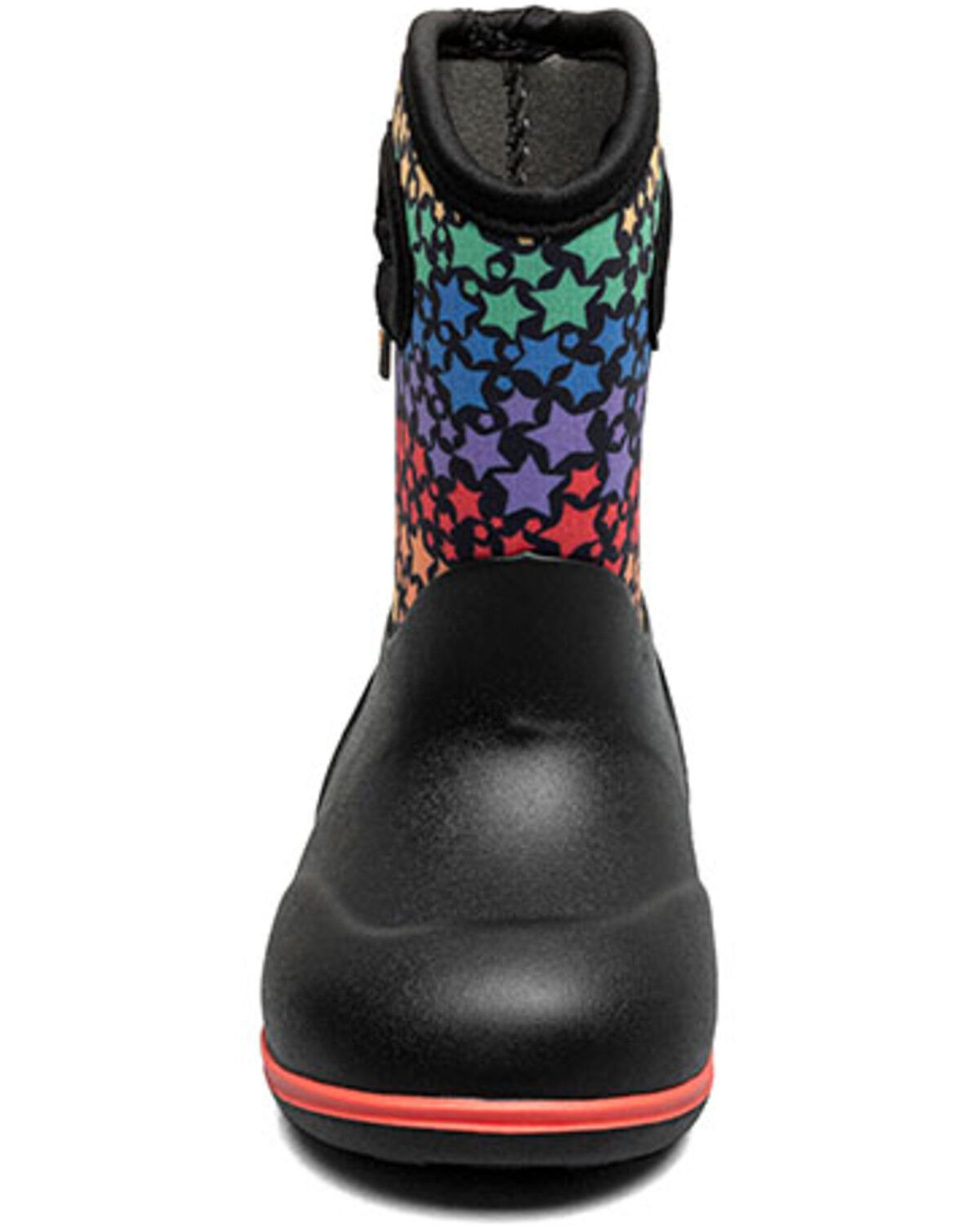 Image #4 - Bogs Toddler Girls' Classic Rainbow Stars Rainboots, Black, hi-res