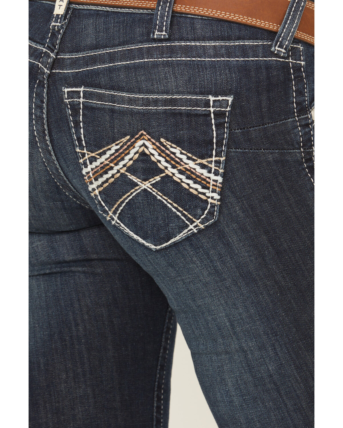 Image #4 - Ariat Women's Low Rise Rosy Whipstitch Bootcut Jeans, Blue, hi-res
