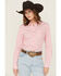 Image #1 - Ariat Women's Kirby Striped Long Sleeve Button-Down Stretch Western Shirt, Pink, hi-res