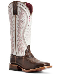 Ariat Women's Vaquera Mustang Western Boots - Wide Square Toe, Brown, hi-res