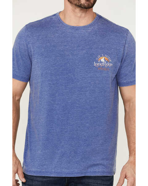 Image #3 - Flag & Anthem Men's Long Ridge Whiskey Burnout Graphic T-Shirt , Medium Blue, hi-res