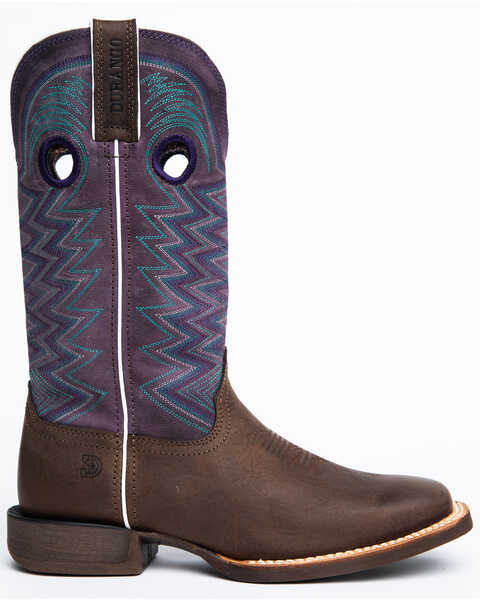 Durango Women's Lady Rebel Amethyst Western Boots - Broad Square Toe, Brown, hi-res