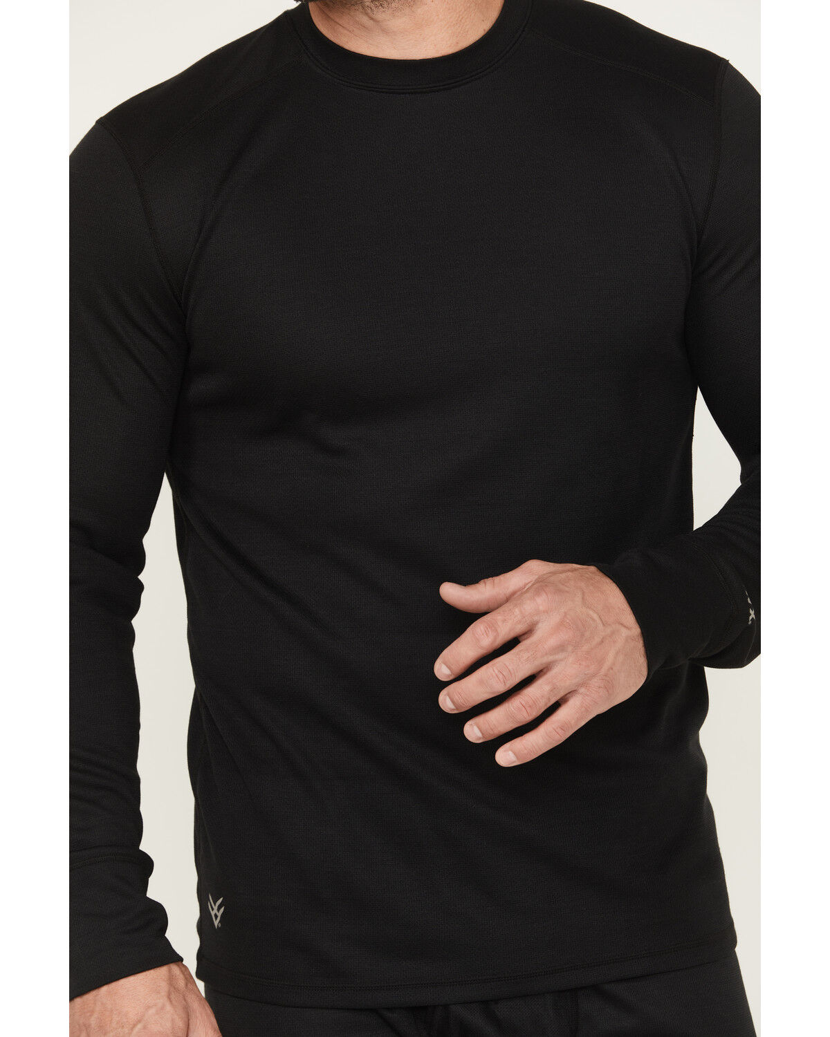 Image #2 - Hawx Men's Midweight Baselayer Crew Thermal Work Shirt, Black, hi-res