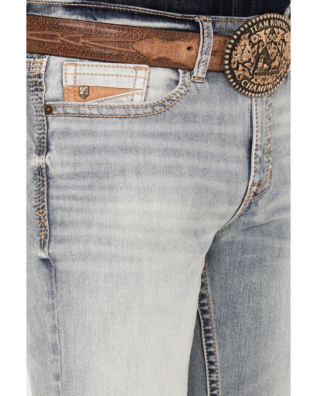 Image #2 - RANK 45&reg; Men's Ringo Wash Ambush Slim Straight Performance Stretch Denim Jeans, Blue, hi-res
