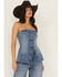 Image #1 - Wrangler Women's Denim Bustier, Blue, hi-res