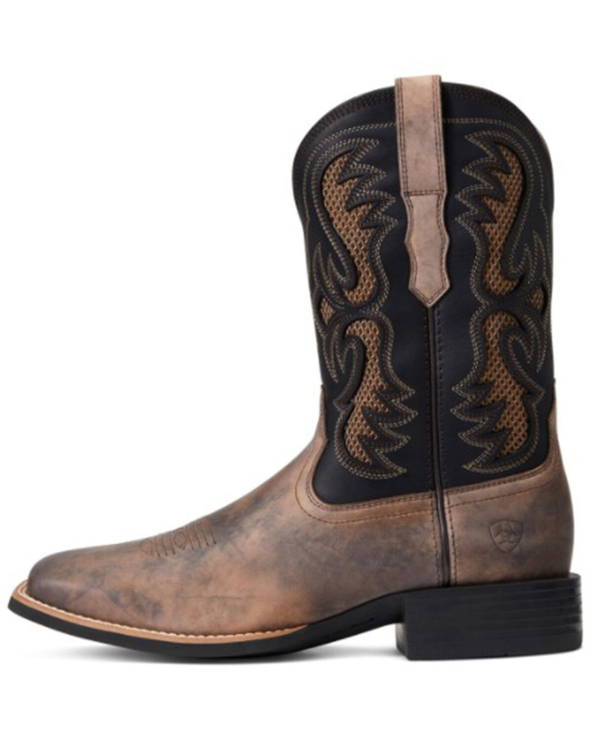 Image #2 - Ariat Men's Tally Ink Sport Frisco VentTEK Leather Performance Western Boot - Broad Square Toe, Brown, hi-res