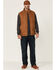 Image #2 - Hawx Men's Rust Copper Browder Weathered Duck Zip-Front Insulated Work Vest, Rust Copper, hi-res