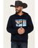 Image #1 - Rock & Roll Denim Men's Long Horn Desert Graphic Hooded Sweatshirt, , hi-res