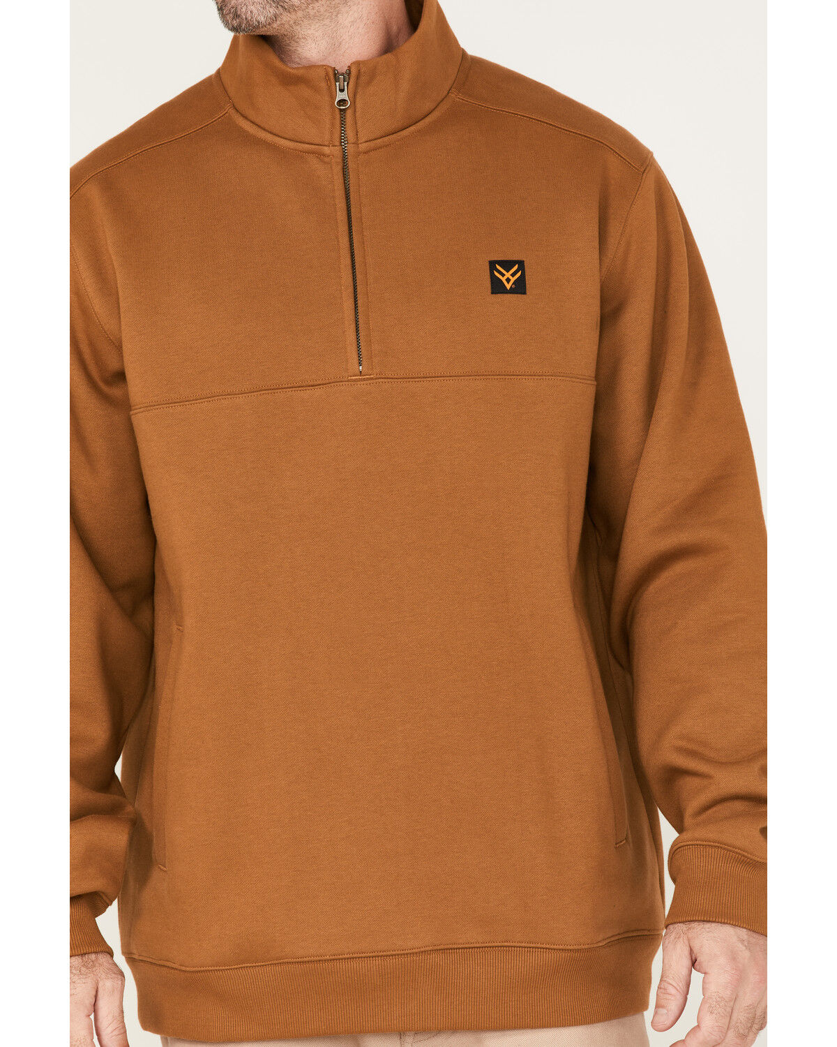 Image #3 - Hawx Men's 1/4 Zip Fleece Pullover, Rust Copper, hi-res
