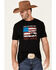 Image #2 - Cody James Men's Roam Free Flag Graphic Short Sleeve T-Shirt, Black, hi-res