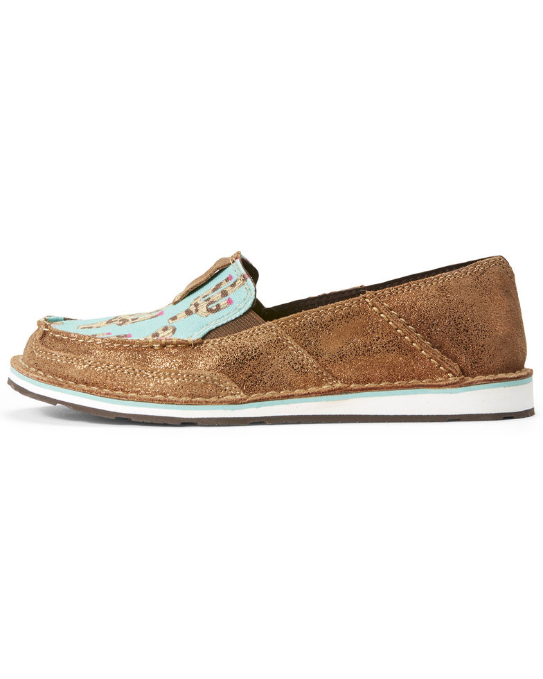 Ariat Women S Cruiser Leopard Cactus Slip On Shoes Moc Toe