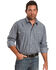 Image #1 - Roper Men's Geo Print Long Sleeve Snap Western Shirt , Blue, hi-res