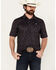 Image #1 - Ariat Men's Palm Tree Print Short Sleeve Performance Polo Shirt, Black, hi-res
