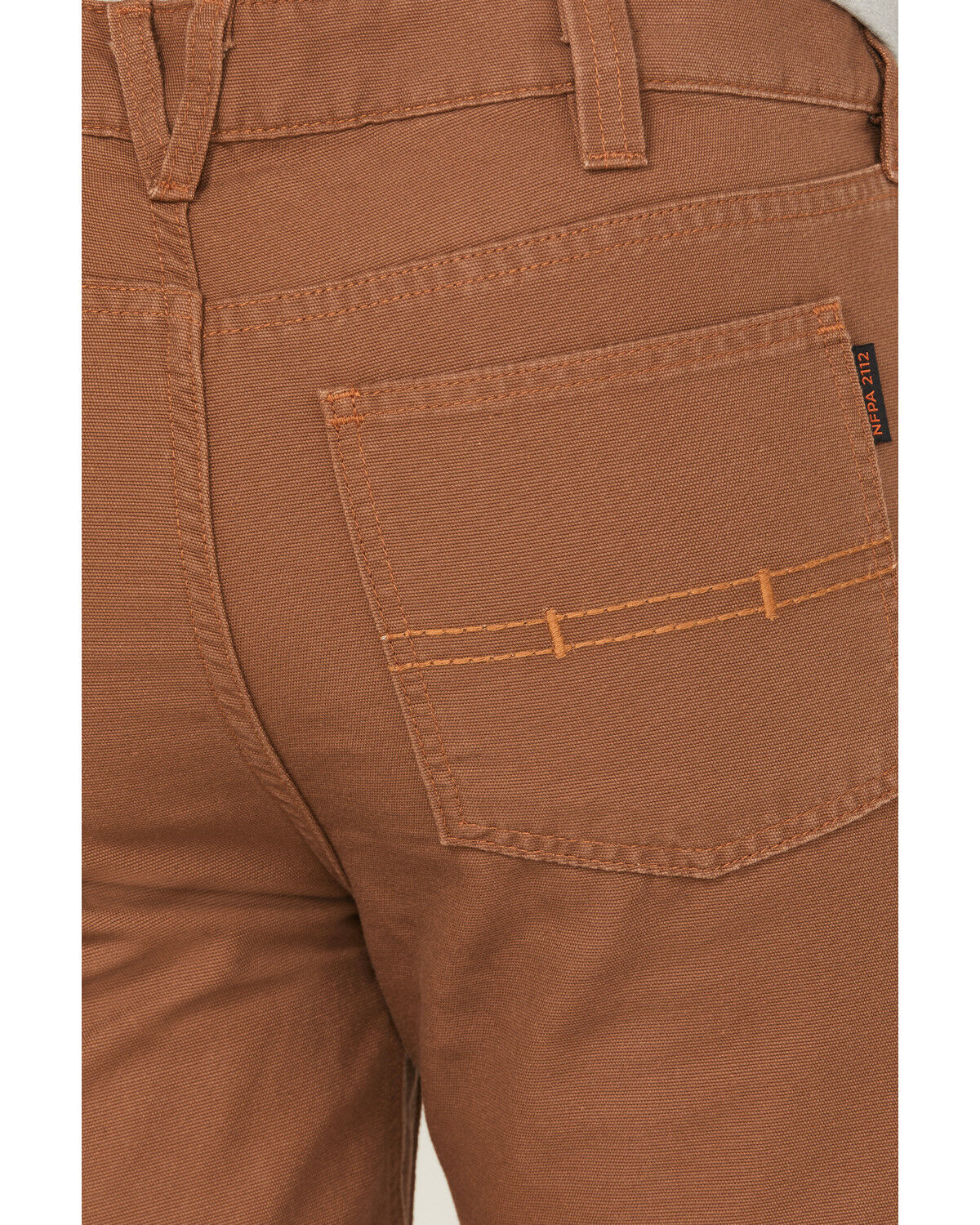 Image #4 - Hawx Men's FR Double Front Straight Canvas Pants, Medium Brown, hi-res