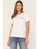 Image #2 - Cowgirl Up Women's Heart Short Sleeve Graphic Tee, White, hi-res