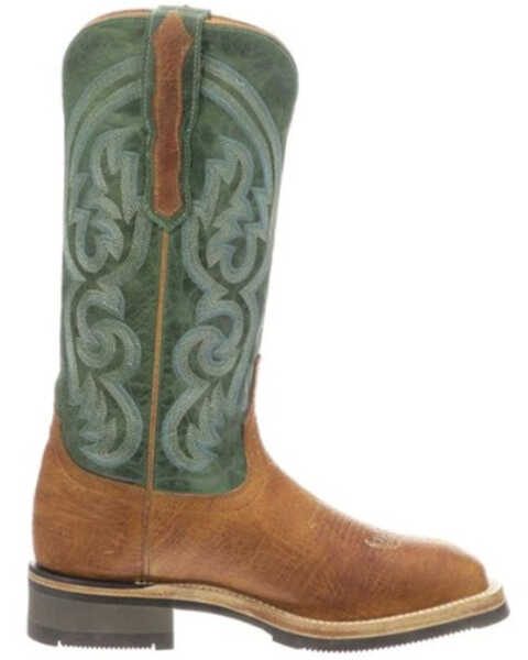 Image #2 - Lucchese Women's Ruth Western Boots - Broad Square Toe, Cognac, hi-res