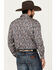 Image #4 - Rough Stock by Panhandle Men's Paisley Print Long Sleeve Snap Stretch Western Shirt, Navy, hi-res