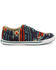 Image #2 - Wrangler Footwear Retro Women's Navy Southwestern Shoes - Moc Toe, Multi, hi-res